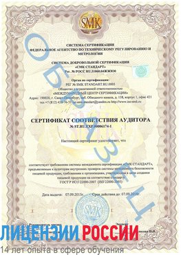 Образец сертификата соответствия аудитора №ST.RU.EXP.00006174-1 Рыбинск Сертификат ISO 22000